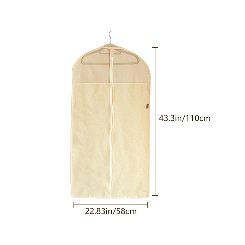 AshlynNest Beige Zippered Garment Cover with Mesh Window