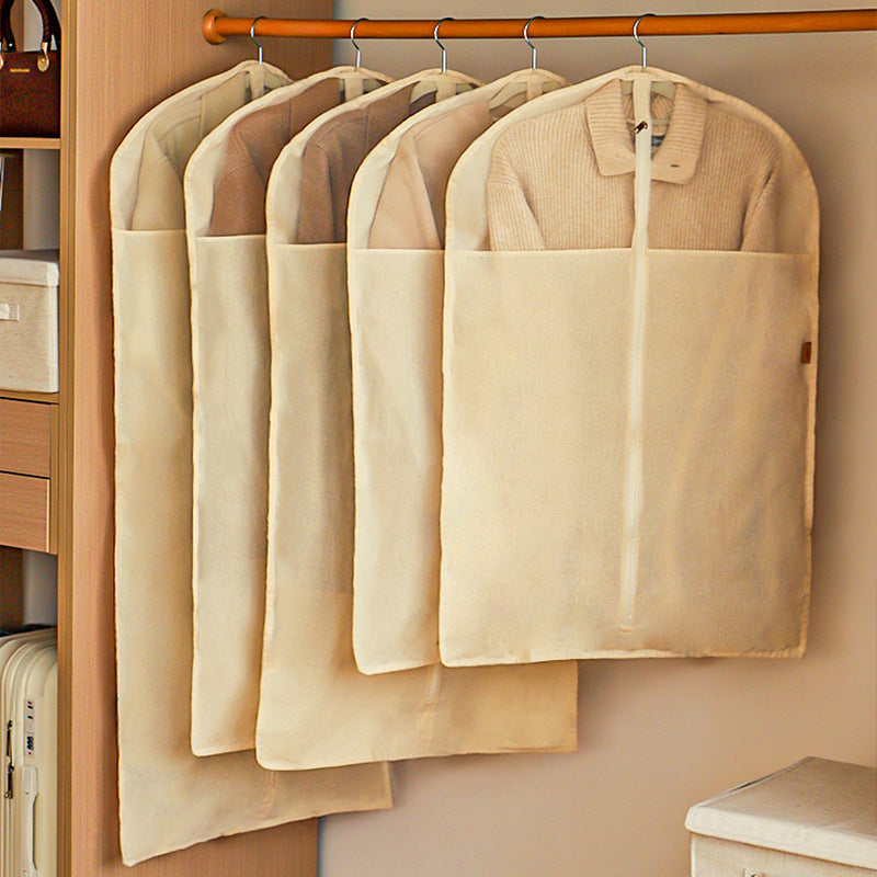 AshlynNest Beige Zippered Garment Cover with Mesh Window