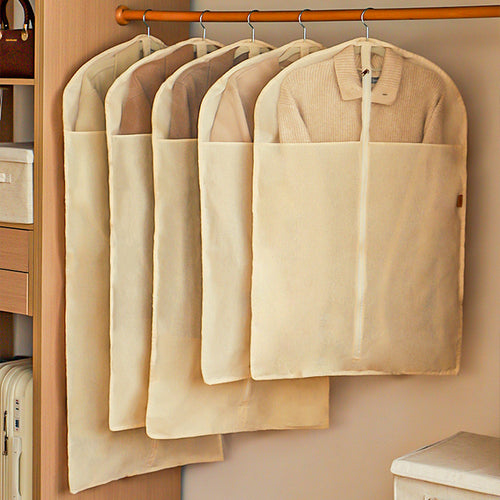AshlynNest Beige Zippered Garment Cover with Mesh Window