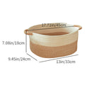 AshlynNest Oval Two-Tone Cotton Rope Basket