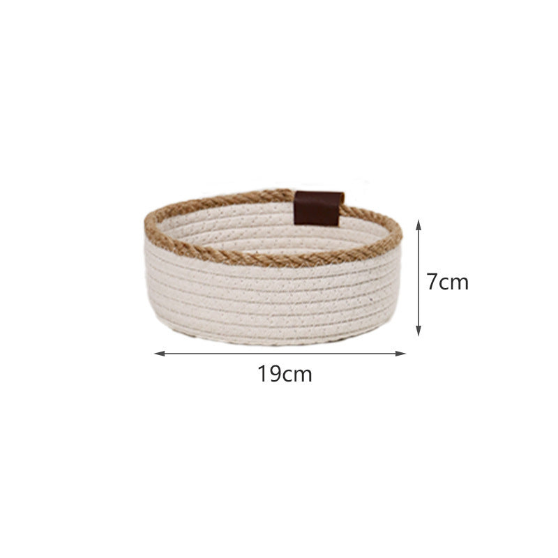 AshlynNest Cotton-Jute Rope Bowl Set of 3