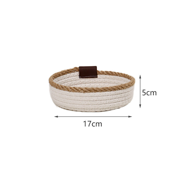 AshlynNest Cotton-Jute Rope Bowl Set of 3