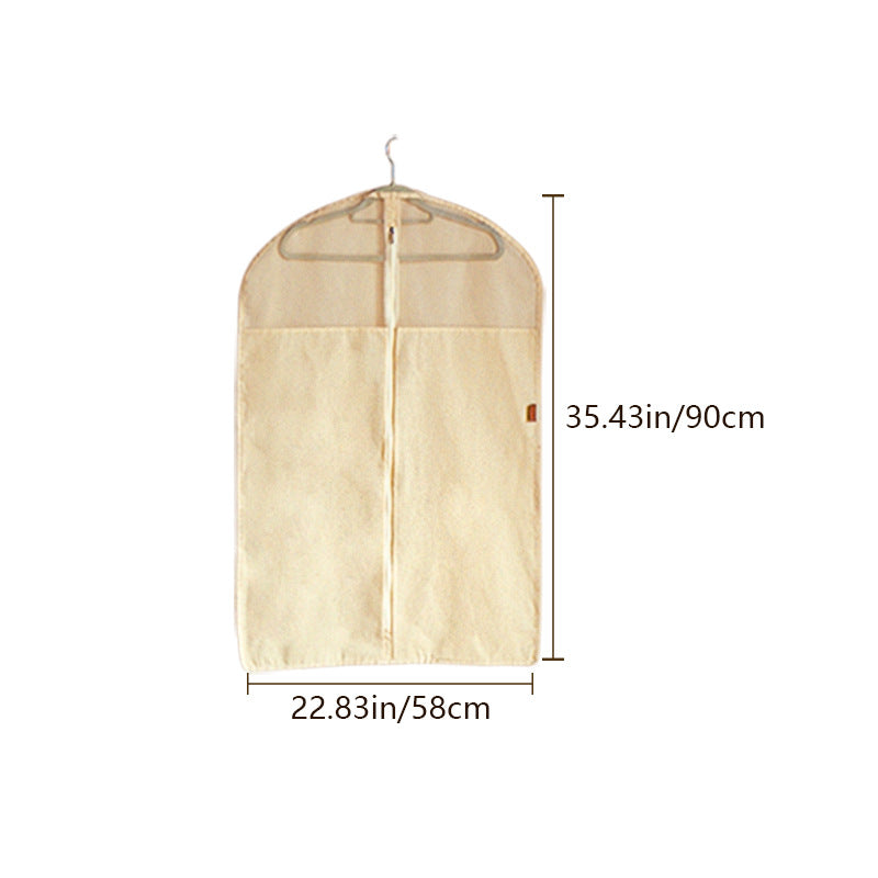 AshlynNest Beige Zippered Garment Cover with Mesh Window