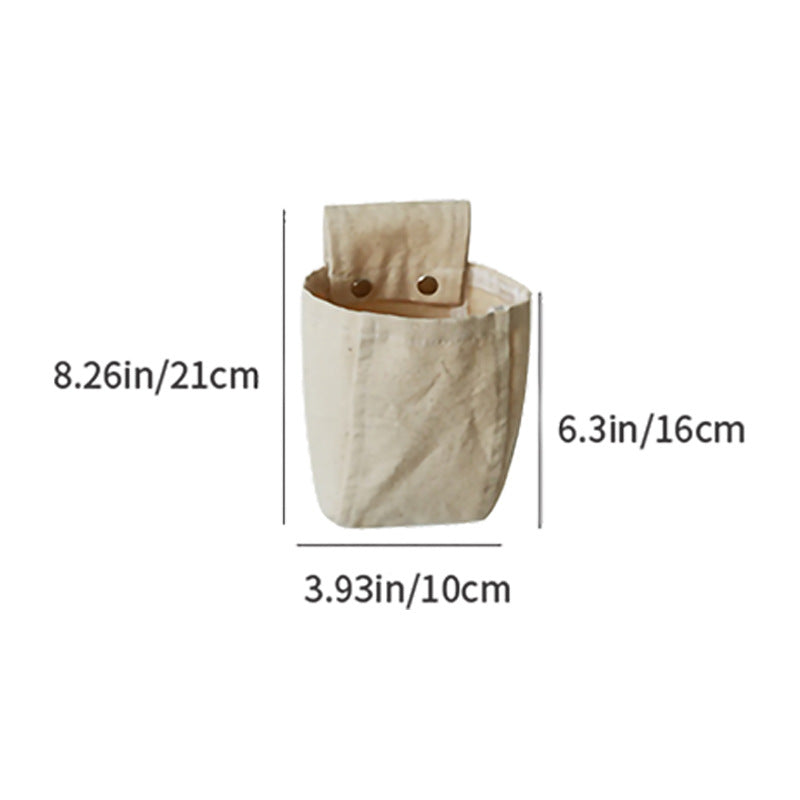 AshlynNest Canvas Wall Pocket Organizer with Wood Rod