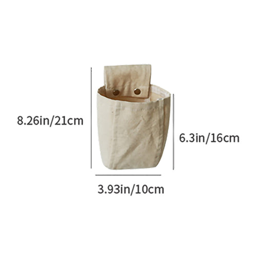 AshlynNest Canvas Wall Pocket Organizer with Wood Rod