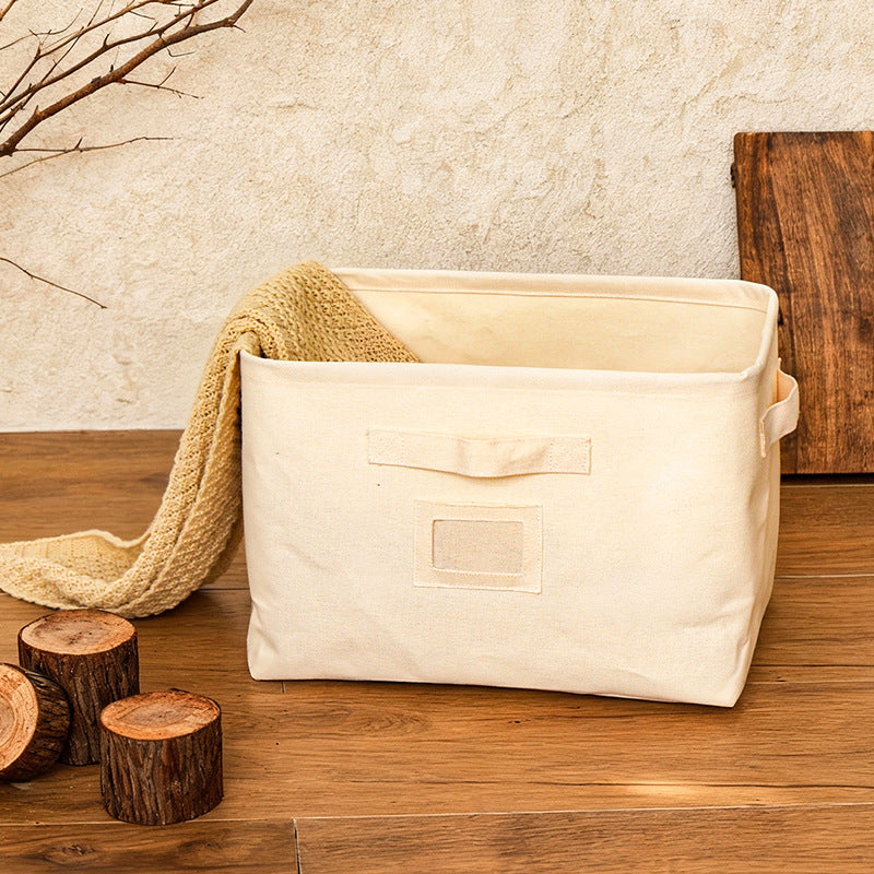 AshlynNest Heavy Canvas Shelf Bin with Webbing Handles