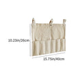 AshlynNest Canvas Wall Pocket Organizer with Wood Rod